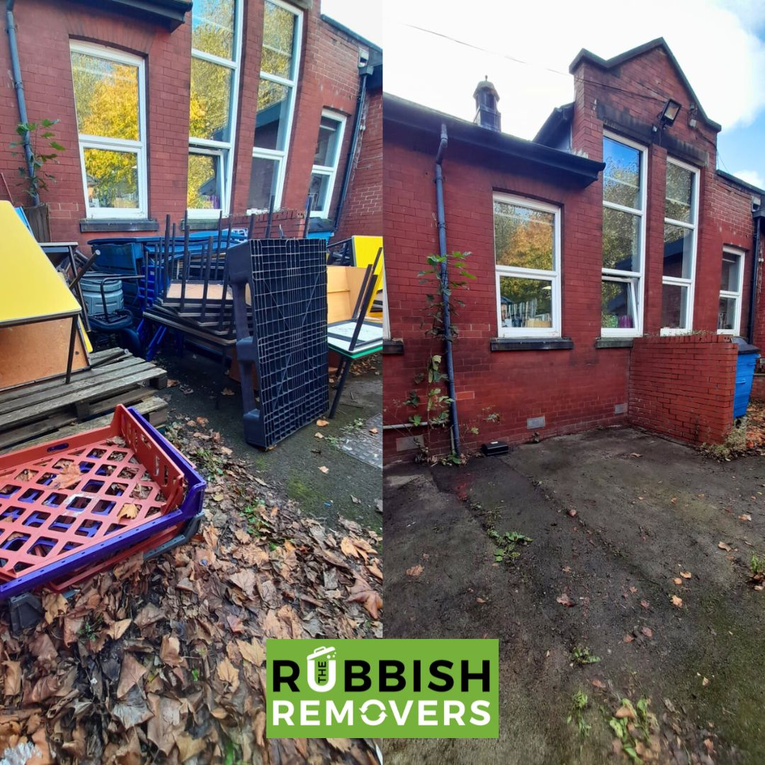 An empty kitchen after The Rubbish Removers team has cleared away the unwanted items