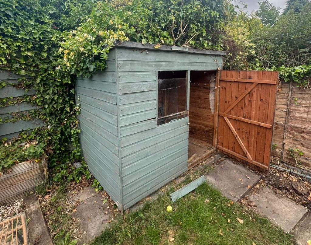 A Garden Shed Removal completed by our South Ribble Team