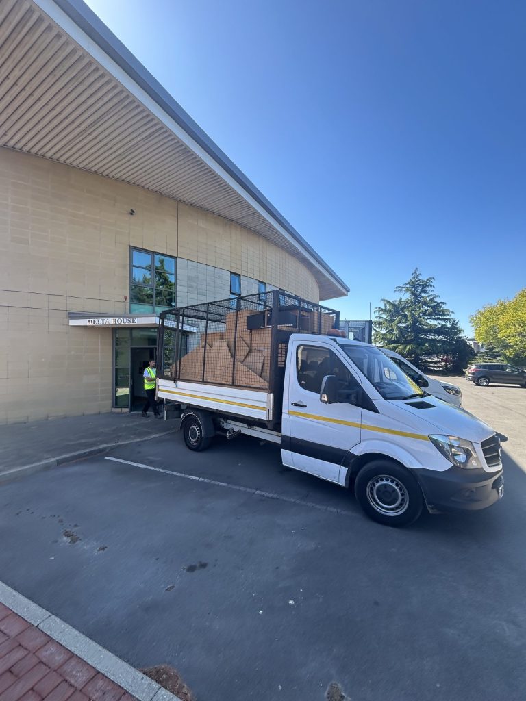 Picture showing our van filled to the equivalent of 2 skips worth of commercial waste.