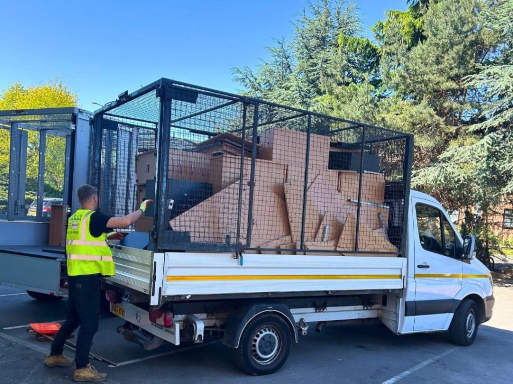 Our Sheffield office clearance teams are experts in removing Desks, ergonomic chairs, filing cabinets and boardroom tables