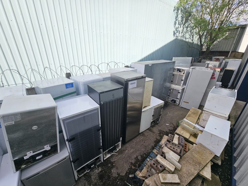 A fridge removal job in Sheffield consisted of around 60 fridges of assorted sizes.