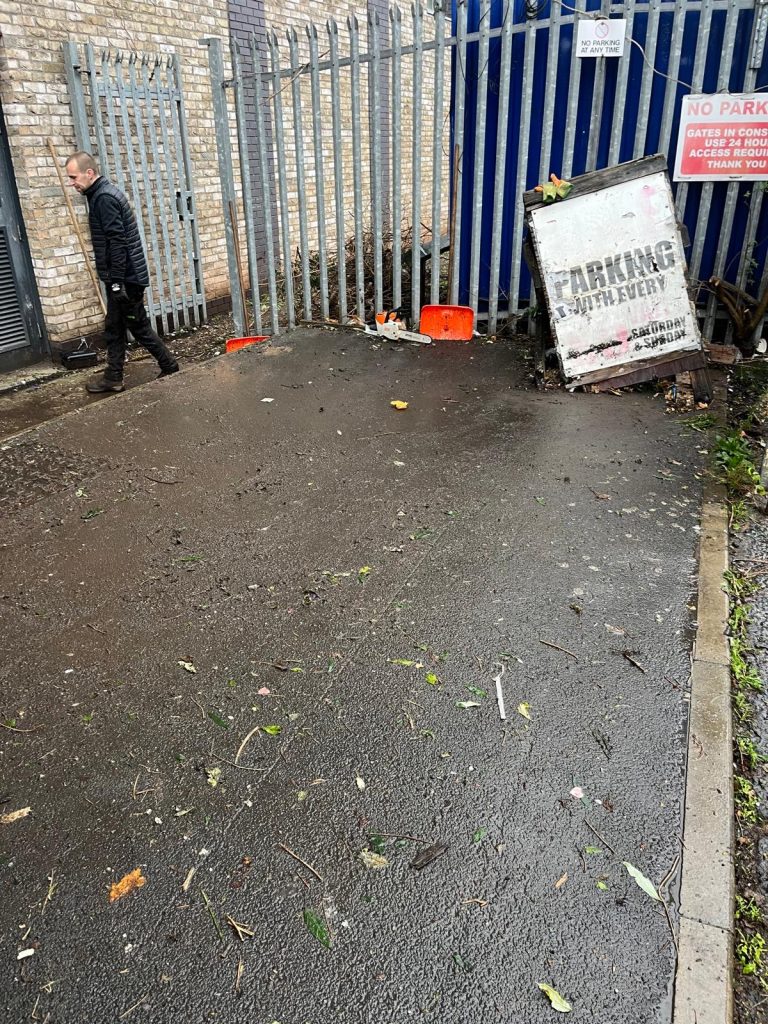 Image showing all waste cleared and area swept clean.