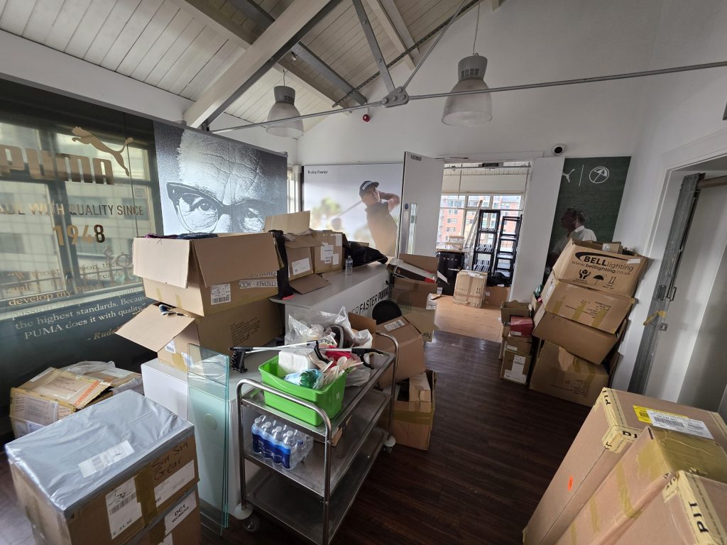Mixed waste, furniture and packaging cleared from a Manchester Office Clearance by The Rubbish Removers