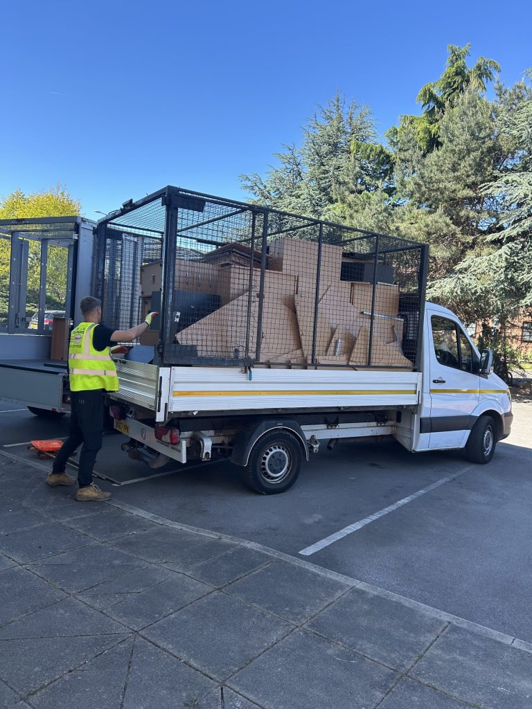 Image showing our van full of items ready for compliant disposal.