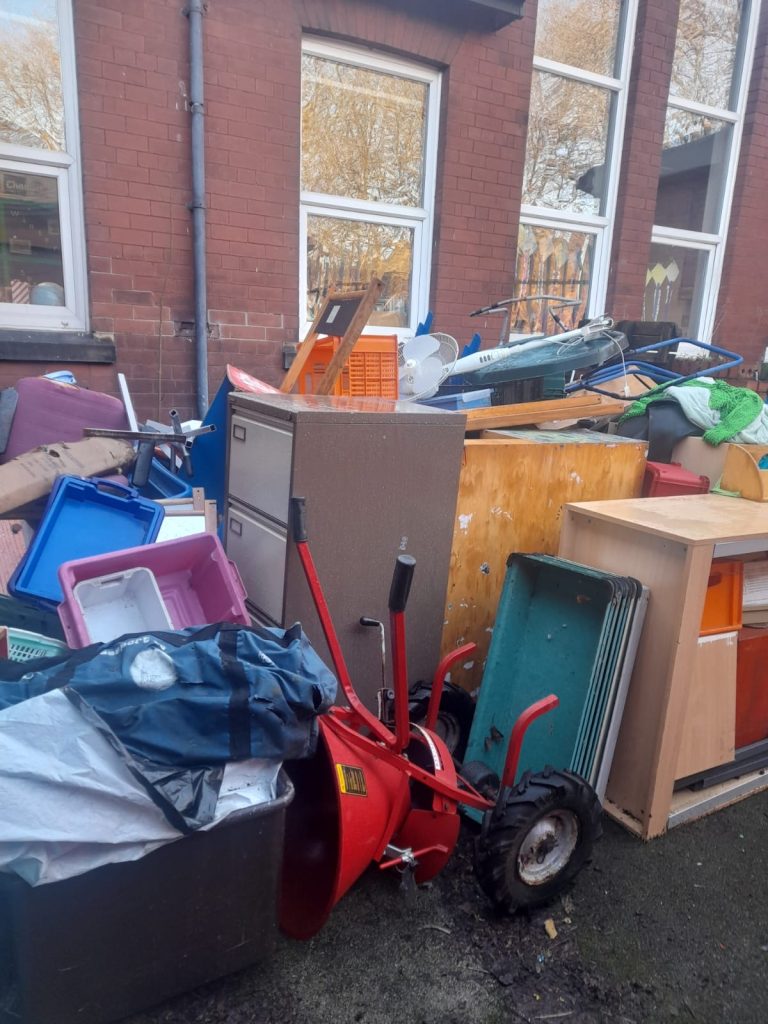 Image showing unwanted rubbish a school needed clearing.