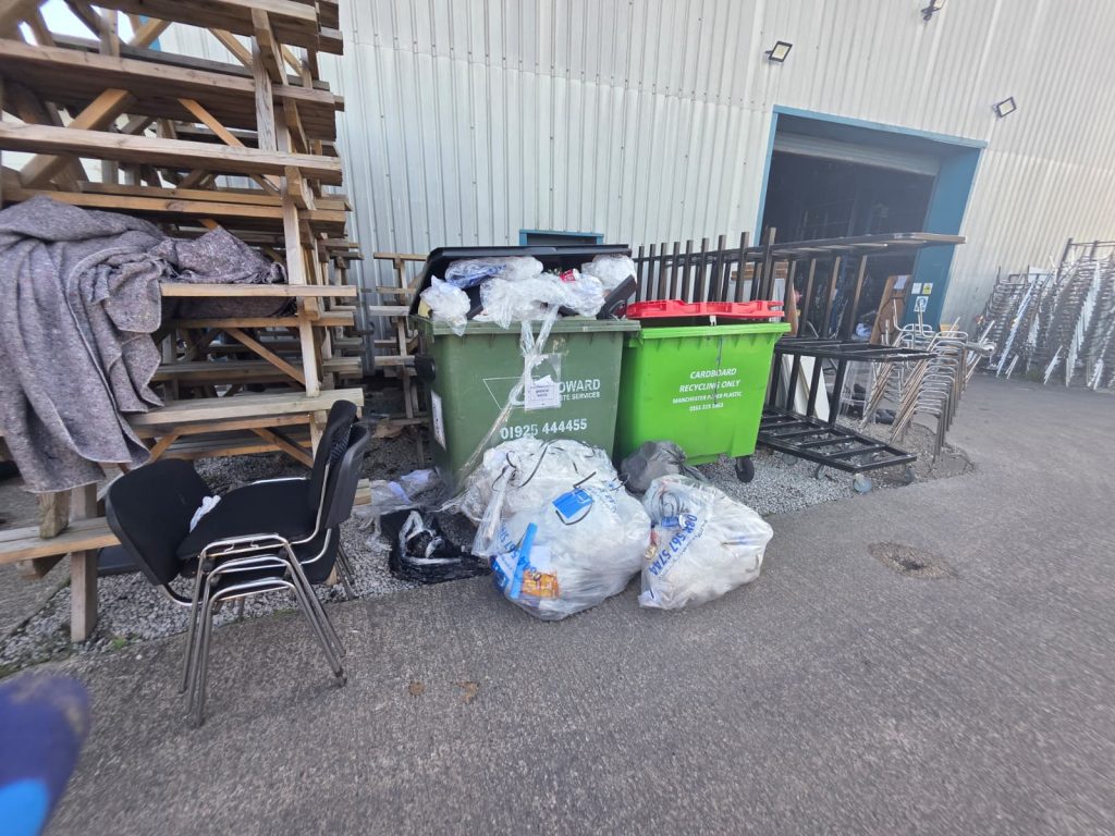 A pile of general commercial waste that the Rubbish Removers cleared.