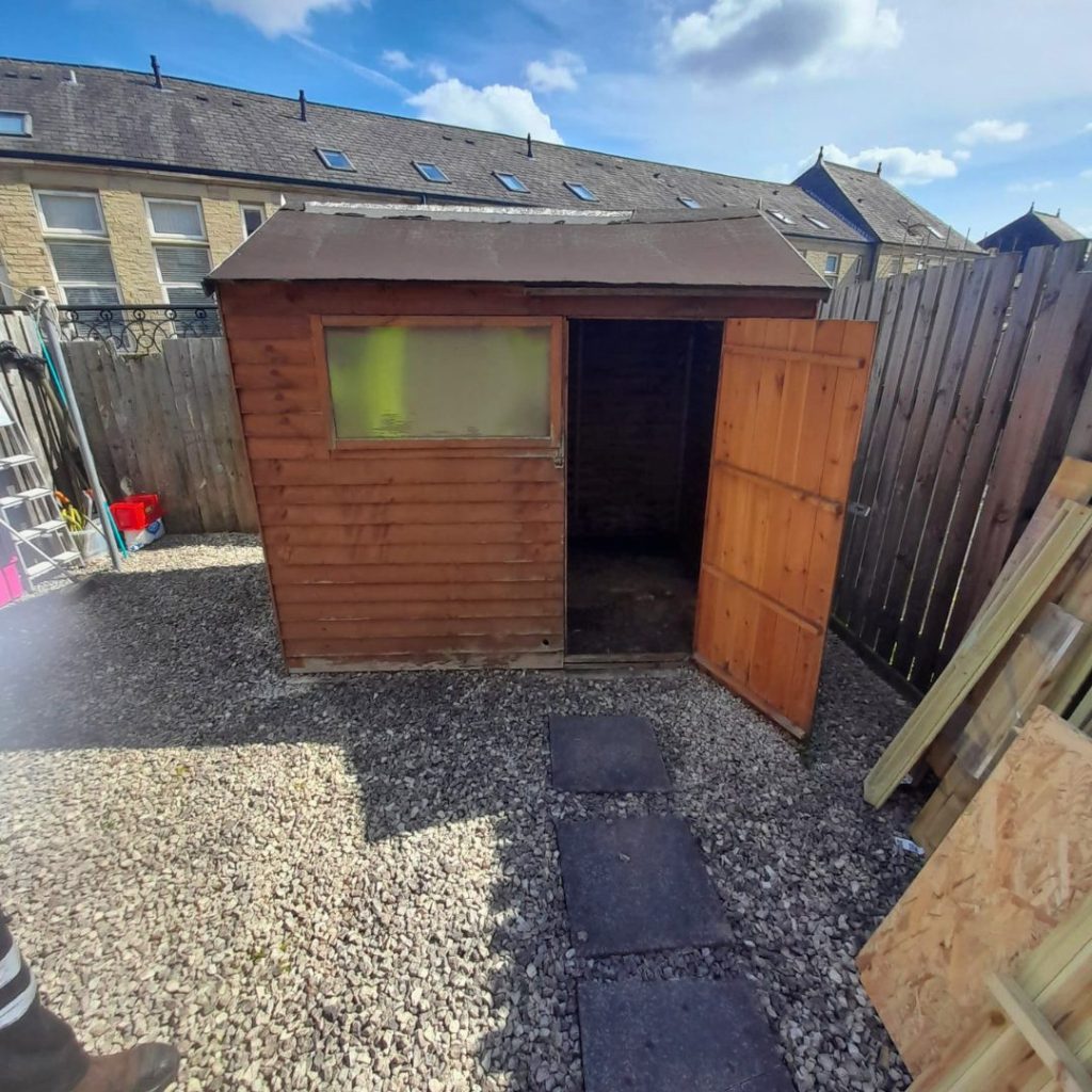 Shed before we dismantle and removed it.