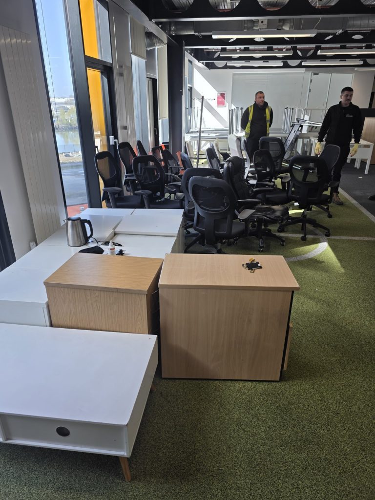 second-floor office space before office clearance in MediaCity