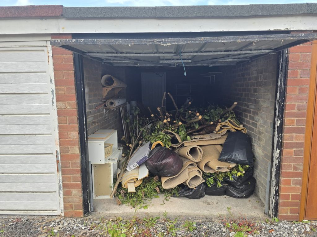 Garage clearance rubbish removal job by The Rubbish Removers