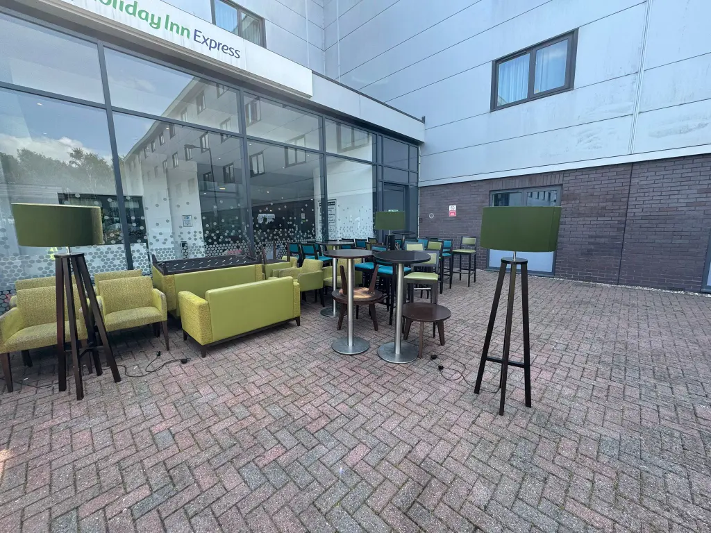 POPs upholstered seating ready for commercial waste collection.